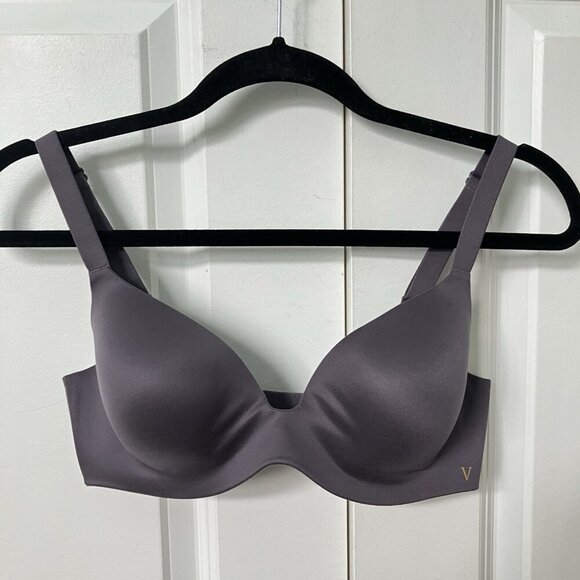 Victoria's Secret Lined Semi Demi Bra Womens 34C Satin Purple - Picture 1 of 5